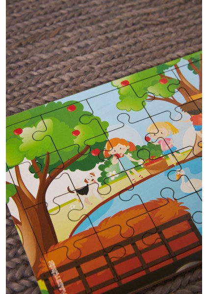 Ahşap 24'Lü Yapboz Piknik Puzzle