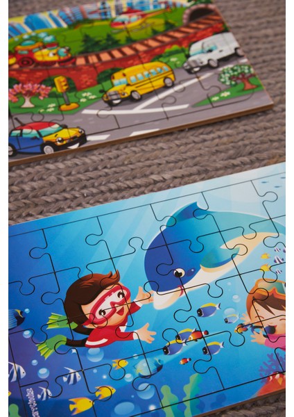 Okul Öncesi Başlangıç Yapboz Taşıtlar Ve Dalgıçahşap Puzzle Set fiyatları