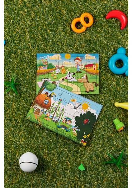 Okul Öncesi Başlangıç Yapboz Çiftliğim Ve Hayvanlar Alemi Ahşap Puzzle Set