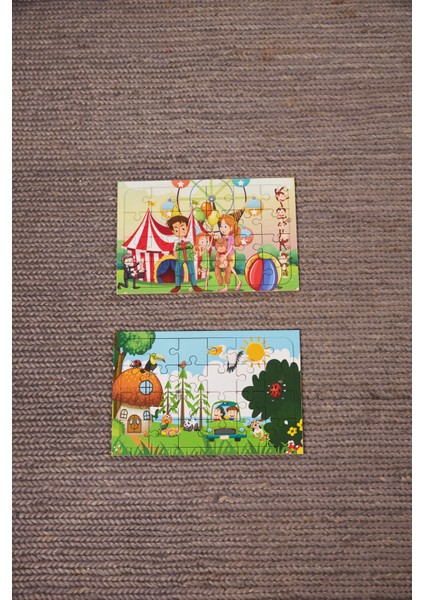 Okul Öncesi Başlangıç Yapboz Canım Ailem Ve Hayvanlar Alemi Ahşap Puzzle Set