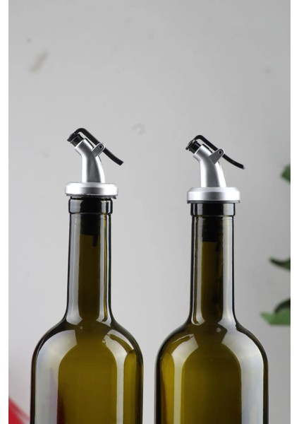 2'li 750 ml Zeytinyağı ve Nar Ekşisi Şişesi Seti Sosluk Seti Siyah Etiket