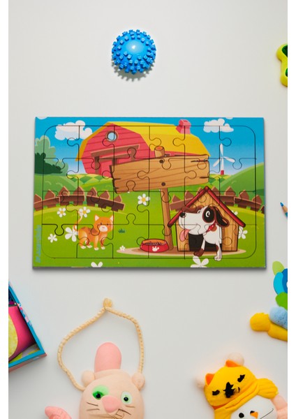 Okul Öncesi Başlangıç Yapboz Hayvanlar Alemi Ve Sevimli Dostlar Ahşap Puzzle Set