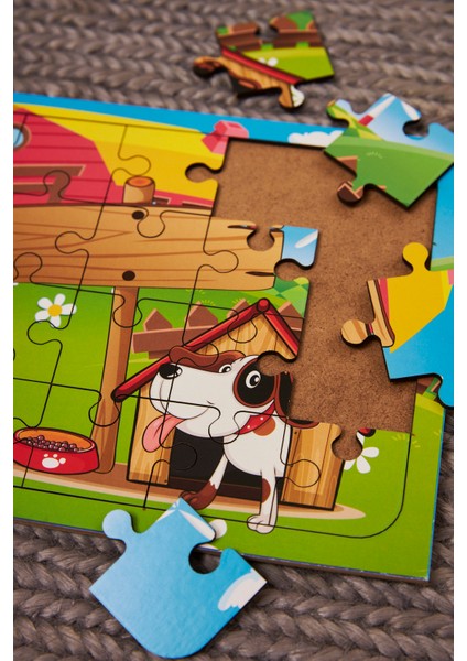 Okul Öncesi Başlangıç Yapboz Hayvanlar Alemi Ve Sevimli Dostlar Ahşap Puzzle Set