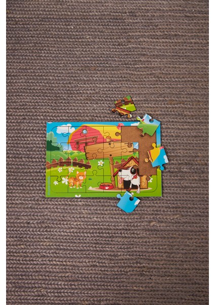Okul Öncesi Başlangıç Yapboz Hayvanlar Alemi Ve Sevimli Dostlar Ahşap Puzzle Set