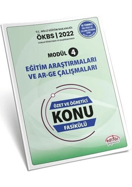 2022 ÖKBS Modül 4 Eğitim Araştırmaları ve Ar-Ge Çalışmaları Özet ve Öğretici Konu Fasikülü