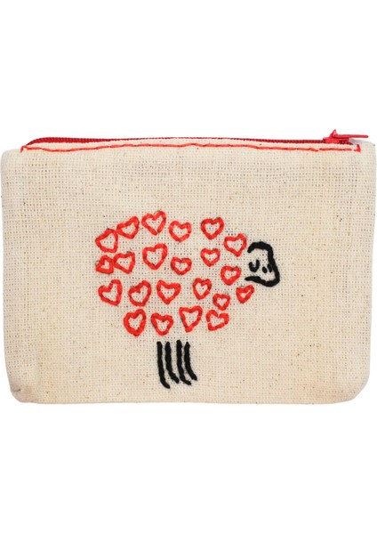 Kalpli Kuzu Nakışlı Cüzdan