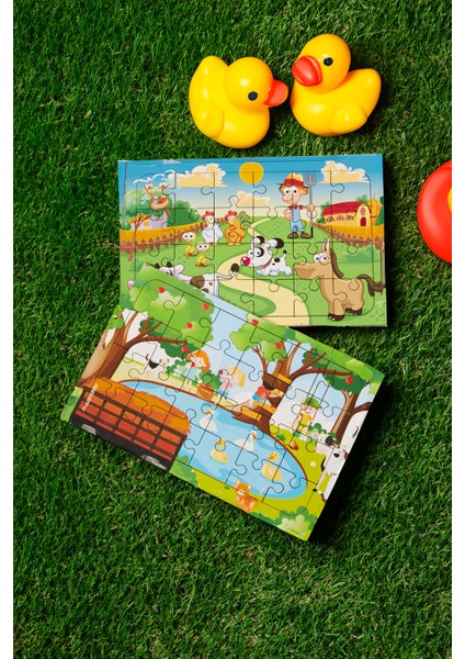 Okul Öncesi Başlangıç Yapboz Çiftlik Ve Piknik Ahşap Puzzle Set