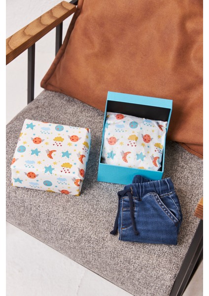 Hediye Paketleme Kağıdı,çocuk Eşya Paketleme: 30 Adet Yüksek Kaliteli Özel Baby Baskılı Ambalaj Kağıdı 110GR. Parlak Kuşe Kağıtlarımızla Şık Hediyeler Hazırlayın 24*34CM fırsatları