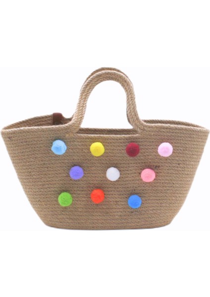 Jüt Ponponlu Çanta