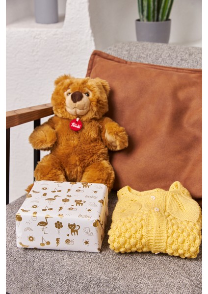 Hediye Paketleme Kağıdı,bebek Eşya Paketleme: 30 Adet Yüksek Kaliteli Özel Gold Bebek Baskılı Ambalaj Kağıdı 110GR. Parlak Kuşe Kağıtlarımızla Şık Hediyeler Hazırlayın 34*48CM