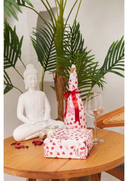 Hediye Paketleme Kağıdı: 30 Adet Yüksek Kaliteli Özel I Love Youbaskılı Pelur 30GR. Pelur Kağıtlarımızla Şık Hediyeler Hazırlayın 34*48CM