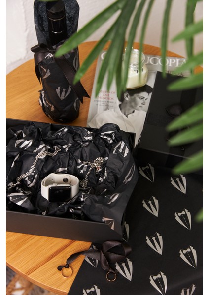 Hediye Paketleme Kağıdı,çeyiz Damat Bohça Paketi: 30 Adet Yüksek Kaliteli Özel Damat Baskılı Pelur 30GR. Siyah Pelur Kağıtlarımızla Şık Çeyizler Hazırlayın 48*68CM