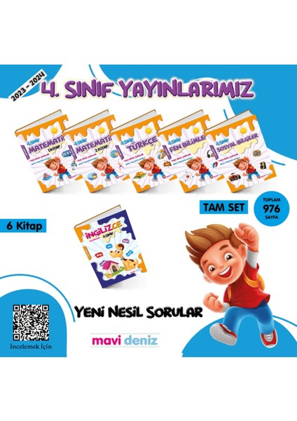 Mavi Deniz Yayınları 4. Sınıf Tam Set 6 Kitap