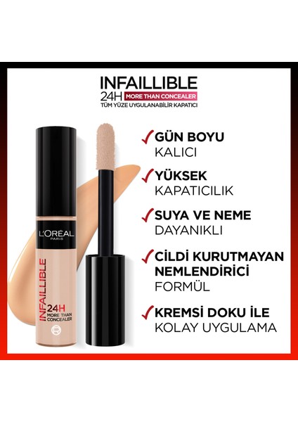 Infaillible Tüm Yüze Uygulanabilir Kapatıcı 322 Ivory Concealer