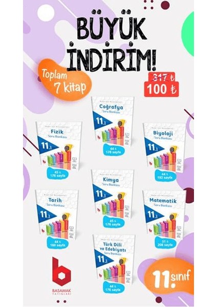 11. Sınıf Soru Bankası Seti 7 Kitap