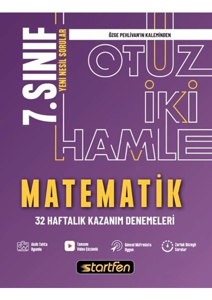 Startfen Yayınları 7. Sınıf Matematik 32 Haftalık Kazanım Denemeleri