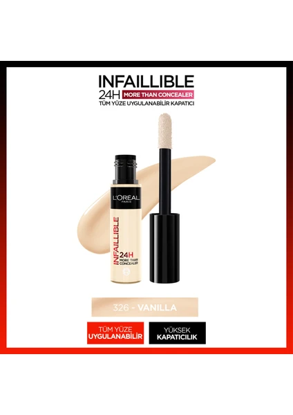 L'Oréal Paris Infaillible 24H Tüm Yüze Uygulanabilir Kapatıcı - 326 Vanilla Concealer