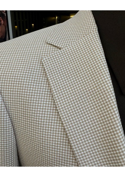 İtalyan stil slim fit torba cep erkek ceket bej T12240 modelleri