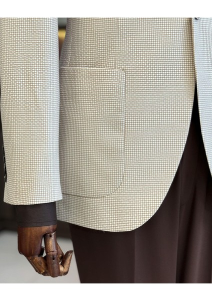 İtalyan stil slim fit torba cep erkek ceket bej T12240 indirimleri