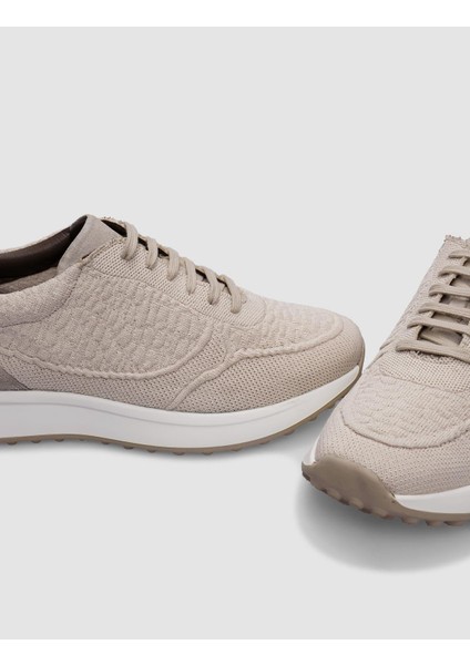 Triko Bej Bağcıklı Erkek Spor Ayakkabı