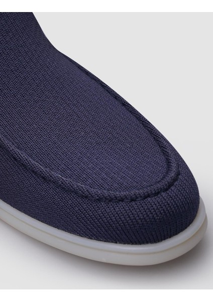 Triko Lacivert Erkek Detaylı Loafer