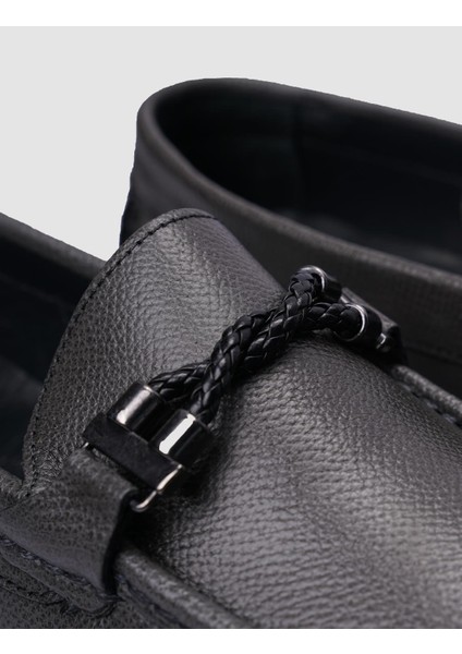 %100 Hakiki Deri Gri Tokalı Erkek Loafer indirimleri