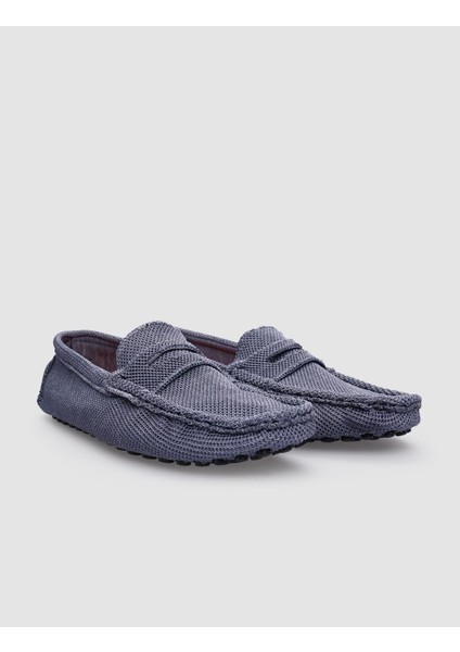 Triko Mavi Erkek Loafer