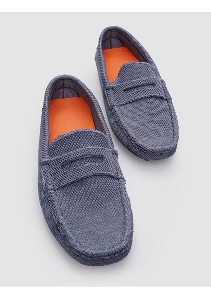 Triko Mavi Erkek Loafer