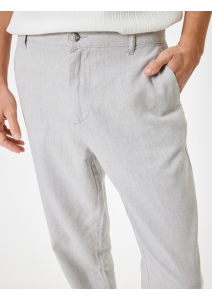 Keten Chino Pantolon Cep Detaylı indirimleri
