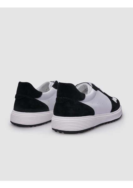 Beyaz - Siyah Bağcıklı Erkek Sneaker modelleri