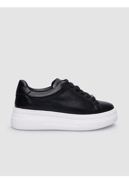 Siyah Bağcıklı Kadın Sneaker
