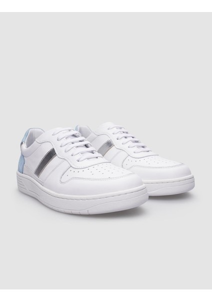 Beyaz - Mavi Bağcıklı Kadın Sneaker fiyatları