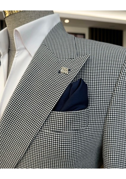 İtalyan stil slim fit kruvaze erkek ceket siyah T12227 indirimleri