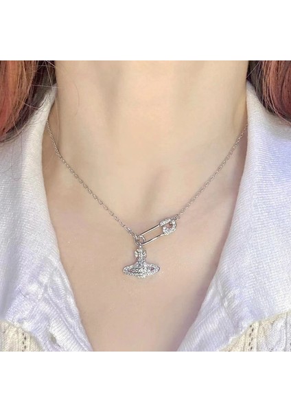 Kolye Iğnesi Satürn Kolye Peplum Zincir (Yurt Dışından)