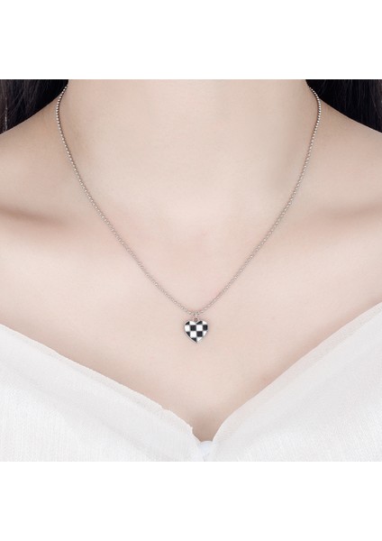Aşk Kolyesi Siyah Beyaz Dama Tahtası Kolye (Yurt Dışından) fiyatları