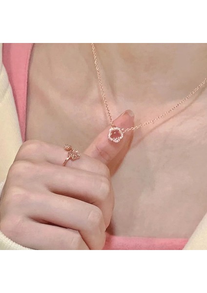 Kiraz Çiçeği Kolye Pembe Kristal Şeftali Çiçeği Kolye Ucu (Yurt Dışından) fiyatları