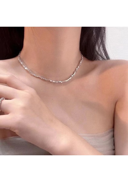 Vejetaryen Daire Kırık Gümüş Kolye Soğuk Stil Ilkbahar ve Yaz Köprücük Kemiği Zinciri (Yurt Dışından) fiyatları