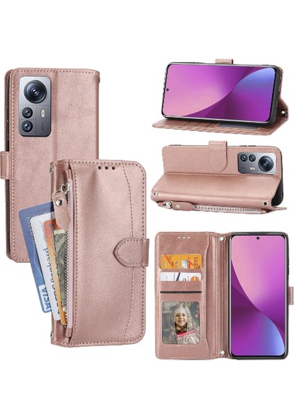 Xiaomi 12 Lite Için Flip Case Pu Deri Kayış Kart Tutucu Kickstand (Yurt Dışından)