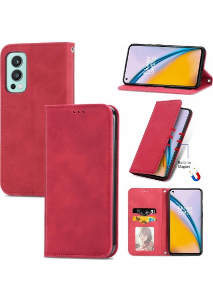 Oneplus Nord 2 Için Kılıf Darbeye Basit Iş Cüzdan Kapak Kılıfı (Yurt Dışından)