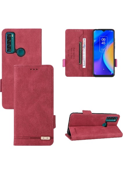 Tcl 20SE Kart Ekleme Deri Için Kılıf Folio Flip Case Tam Koruma (Yurt Dışından)