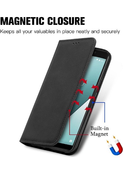 Wiko Y61 Cüzdan Basit Iş Deri Kılıf Fermuar Kordon Için Kılıf (Yurt Dışından)