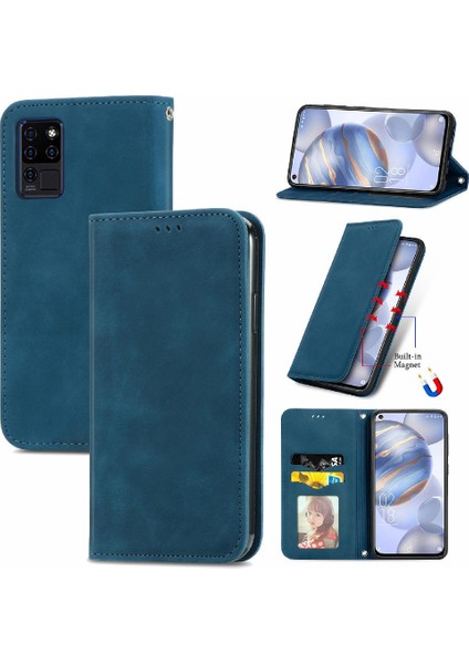Oukitel C21 Basit Iş Deri Çanta Kordon Cüzdan Fermuar Için Kılıf (Yurt Dışından)