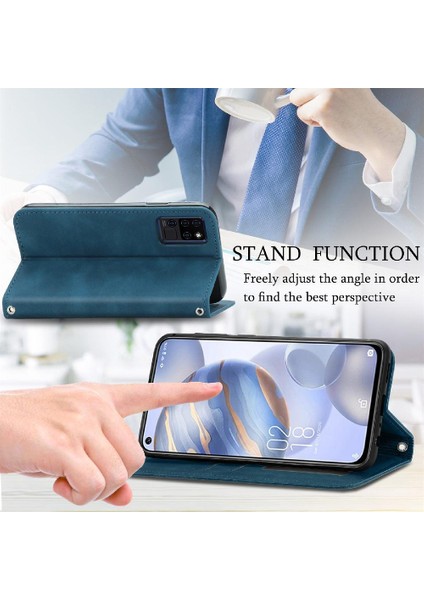 Oukitel C21 Basit Iş Deri Çanta Kordon Cüzdan Fermuar Için Kılıf (Yurt Dışından)