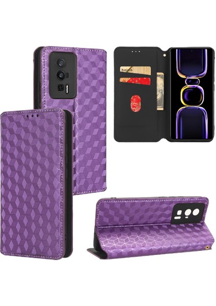 Xiaomi Redmi Için Kılıf K60 / K60 Pro Manyetik Kapatma 3D Desen Pu Deri (Yurt Dışından)