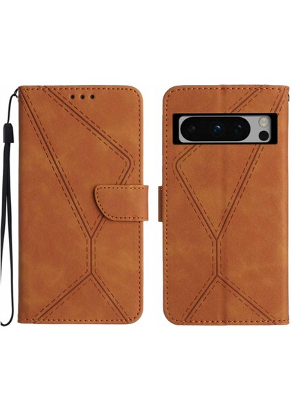 Google Piksel 8 Pro Telefon Kılıfı Için Kılıf Yüksek Kalite Tpu Deri Cüzdan Pu (Yurt Dışından)