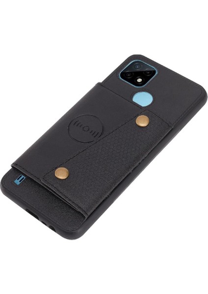 Cüzdan Durumda Realme C21 Buit Demir Darbeye Koruyucu Kickstand (Yurt Dışından) modelleri