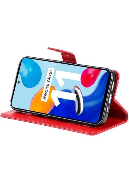 Xiaomi Redmi Not 11 Için Flip Case Kart Yuvası ile 4g Darbeye Kapak Pu (Yurt Dışından)