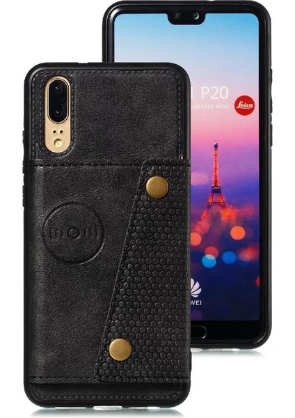 Cüzdan Kılıf Için Huawei P20 Darbeye Koruyucu Buit Demir Cüzdan Kılıf (Yurt Dışından)
