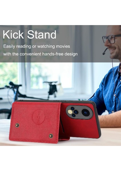 Cüzdan Kılıf Için Huawei Nova 9 Darbeye Koruyucu Kickstand Buit Demir (Yurt Dışından) modelleri