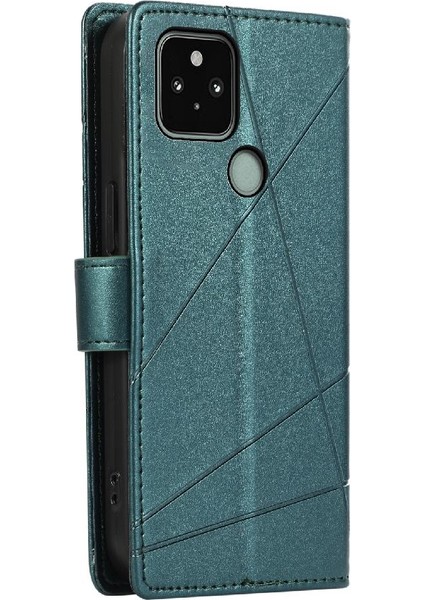 Google Piksel 5 Için Flip Case Üç Kart Yuvaları Darbeye Şok Emici (Yurt Dışından)
